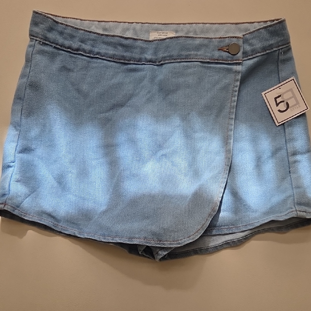 Light Blue Denim Skort – Wrap Style – New With Tag